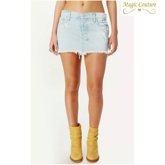 Ksubi Dresses & Skirts - ❌SOLD❌NWT Ksubi Button Fly Frayed Hem Light Blue Denim Mini Skirt💙💙💙